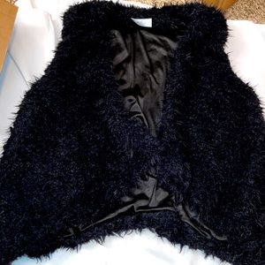 Black fur vest!